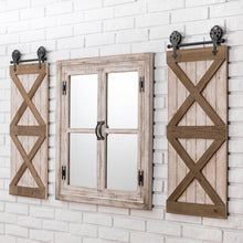 Load image into Gallery viewer, 31.5&quot;H Oversized Farmhouse Wood Window Frame Wall Mirror
