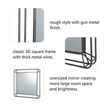 Load image into Gallery viewer, 29.50&quot;H Oversized Square Wall Mirror with Metal Frame
