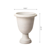 Load image into Gallery viewer, Eco-friendly Large Faux Ceramic Goblet Shaped Plastic Planters, Set of 2
