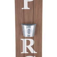 Load image into Gallery viewer, 42&quot;H &quot;WELCOME TO OUR PORCH&quot; Wooden Porch Sign with Metal Planter
