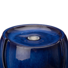 Load image into Gallery viewer, 20.5&quot;H Cobalt Blue Ceramic Pot Fountain with Pump and LED Light
