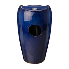 Load image into Gallery viewer, 20.5&quot;H Cobalt Blue Ceramic Pot Fountain with Pump and LED Light
