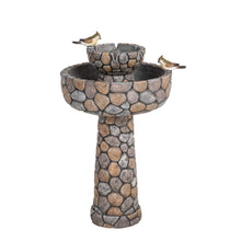 Load image into Gallery viewer, 24.41&quot;H Outdoor 2 Tierd Stone-Like Birdbath Fountain
