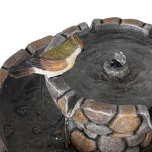 Load image into Gallery viewer, 24.41&quot;H Outdoor 2 Tierd Stone-Like Birdbath Fountain
