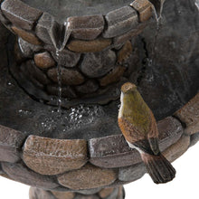 Load image into Gallery viewer, 24.41&quot;H Outdoor 2 Tierd Stone-Like Birdbath Fountain
