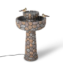 Load image into Gallery viewer, 24.41&quot;H Outdoor 2 Tierd Stone-Like Birdbath Fountain
