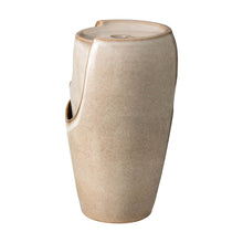 Load image into Gallery viewer, 21.25&quot;H Sand Beige Ceramic Pot Fountain with Pump and LED Light
