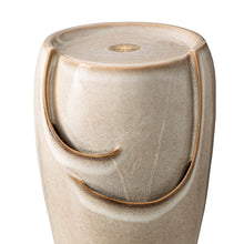 Load image into Gallery viewer, 21.25&quot;H Sand Beige Ceramic Pot Fountain with Pump and LED Light
