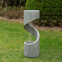 Load image into Gallery viewer, 40&quot;H Oversized Curving Shaped Outdoor Polyresin Fountain with LED Light and Pump
