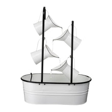 Load image into Gallery viewer, 33.25&quot;H White Enamel Metal Cascading Water Fountain
