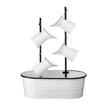 Load image into Gallery viewer, 33.25&quot;H White Enamel Metal Cascading Water Fountain
