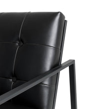 Load image into Gallery viewer, 29.25&quot;H Black PU Leather Tufted Accent Chair
