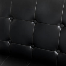 Load image into Gallery viewer, 29.25&quot;H Black PU Leather Tufted Accent Chair
