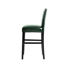 Load image into Gallery viewer, 45&quot;H Hunter Green PU Leather Upholstered Bar Chair with Studded Decor, Set of 2
