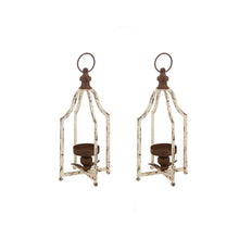 Load image into Gallery viewer, 16.5&quot;H Farmhouse Rustic Metal Lantern, Set of 2
