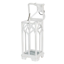 Load image into Gallery viewer, Wash White Farmhouse Wooden Church Window Frame Lanterns, Set of 2
