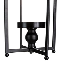 Load image into Gallery viewer, 16.50&quot;H Modern Farmhouse Black Metal Candle Lantern, Set of 2
