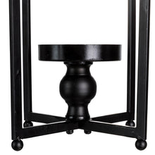 Load image into Gallery viewer, 16.50&quot;H Modern Farmhouse Black Metal Candle Lantern, Set of 2
