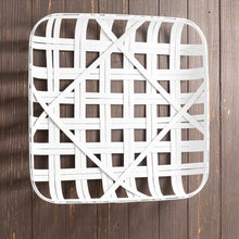 Load image into Gallery viewer, 24&quot;L Vintage White Bamboo Basket
