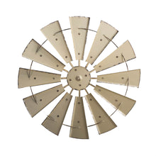 Load image into Gallery viewer, 28.50&quot;D Vintage Beige Metal Wind Spinner Wall Décor
