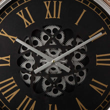 Load image into Gallery viewer, 20.47&quot;D Vintage Industrial Metal Wall Clock with Moving Gears
