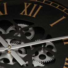 Load image into Gallery viewer, 20.47&quot;D Vintage Industrial Metal Wall Clock with Moving Gears
