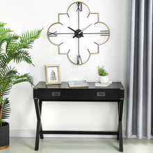 Load image into Gallery viewer, 31.90&quot;D Oversized Modern Metal Golden &amp; Black Novelty Wall Clock
