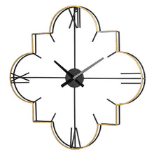 Load image into Gallery viewer, 31.90&quot;D Oversized Modern Metal Golden &amp; Black Novelty Wall Clock
