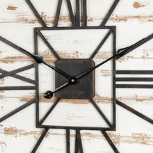 Load image into Gallery viewer, 31.5&quot;H Oversized Farmhouse Wooden/Metal Rectangular Wall Clock
