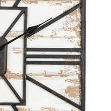 Load image into Gallery viewer, 31.5&quot;H Oversized Farmhouse Wooden/Metal Rectangular Wall Clock
