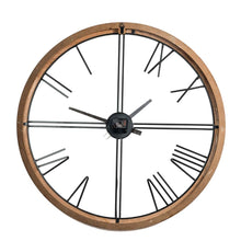 Load image into Gallery viewer, 31.50&quot;D Oversized Modern Farmhouse Metal/Wooden Wall Clock
