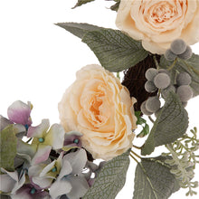 Load image into Gallery viewer, 22&quot;D Artificial Hydrangea Rose Wreath
