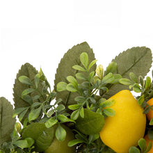 Load image into Gallery viewer, 22&quot;D Artificial Greenery Lemon Wreath
