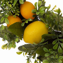 Load image into Gallery viewer, 22&quot;D Artificial Greenery Lemon Wreath
