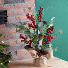 Load image into Gallery viewer, 20&quot;H Christmas Floral Table Tree Décor
