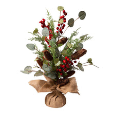 Load image into Gallery viewer, 20&quot;H Christmas Floral Table Tree Décor
