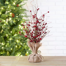 Load image into Gallery viewer, 16&quot;H Christmas Red Berry Table Tree Décor
