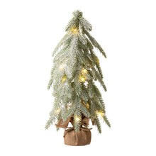 Load image into Gallery viewer, 18&quot;H Lighted Frosted Artificial Table Tree
