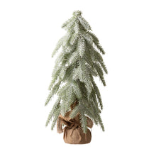 Load image into Gallery viewer, 18&quot;H Lighted Frosted Artificial Table Tree
