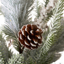 Load image into Gallery viewer, 24&quot;H Lighted Flocked Pinecone and Berries Table Tree
