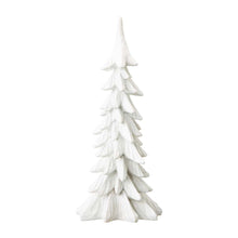 Load image into Gallery viewer, 14.75&quot;H White Resin Christmas Handcrafted Table Tree Décor
