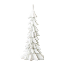 Load image into Gallery viewer, 14.75&quot;H White Resin Christmas Handcrafted Table Tree Décor
