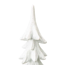 Load image into Gallery viewer, 14.75&quot;H White Resin Christmas Handcrafted Table Tree Décor
