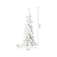 Load image into Gallery viewer, 14.75&quot;H White Resin Christmas Handcrafted Table Tree Décor
