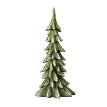 Load image into Gallery viewer, 14.75&quot;H Green Resin Christmas Handcrafted Table Tree Décor
