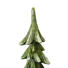 Load image into Gallery viewer, 14.75&quot;H Green Resin Christmas Handcrafted Table Tree Décor
