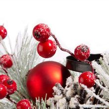 Load image into Gallery viewer, Glitted Berry Ornament Pinecone Candle Holder Centerpiece
