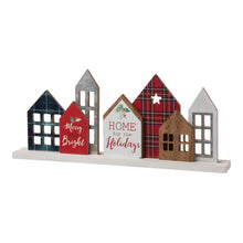 Load image into Gallery viewer, 20&quot;L Metal &amp; Wooden Christmas House Table Décor
