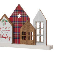 Load image into Gallery viewer, 20&quot;L Metal &amp; Wooden Christmas House Table Décor
