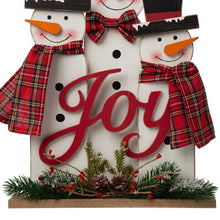 Load image into Gallery viewer, 18&quot;H Wooden Snowman Family Table or Standing Decor
